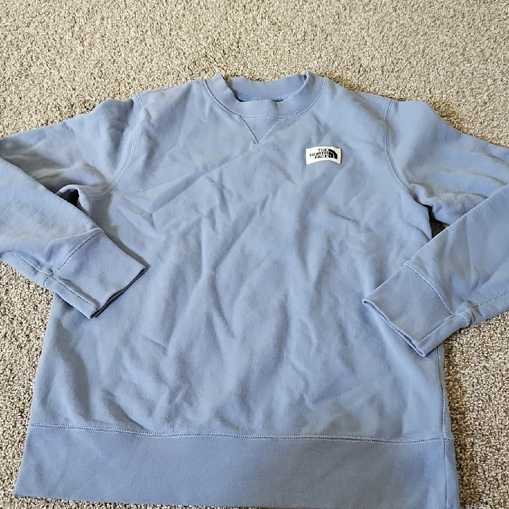 The North Face Blue Crewneck Sweater Soft Cotton Blend